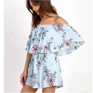 Show Me Your MuMu Blue Ruffled Tiered sundress
